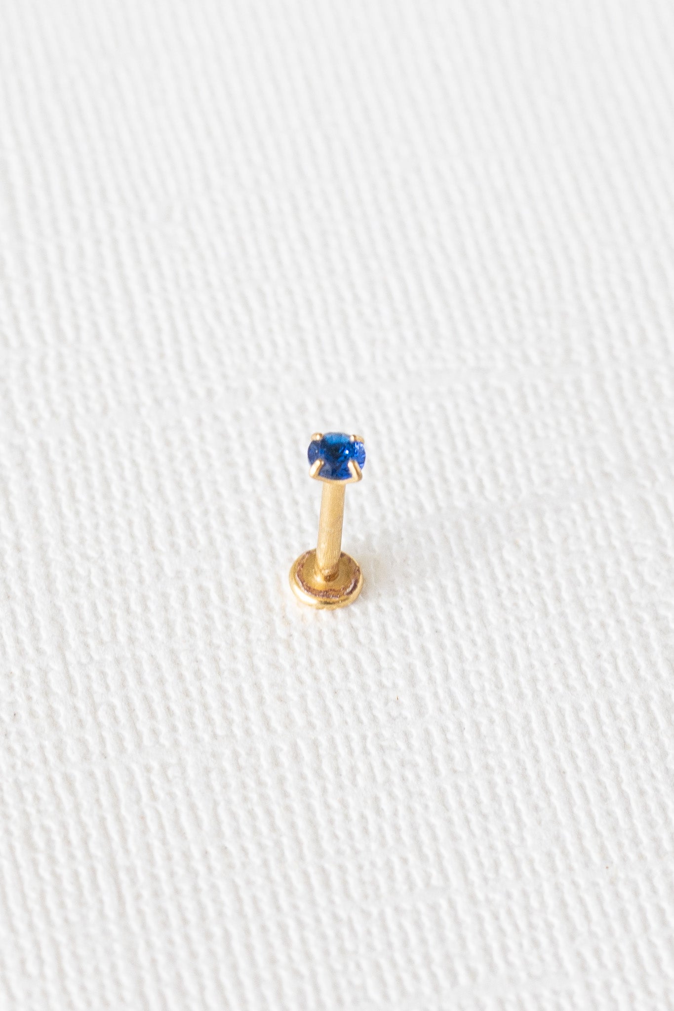 Crystal Flat Back Stud Earring in Blue