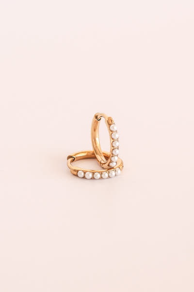 Freshwater Pearl Micro Hoop Earring
