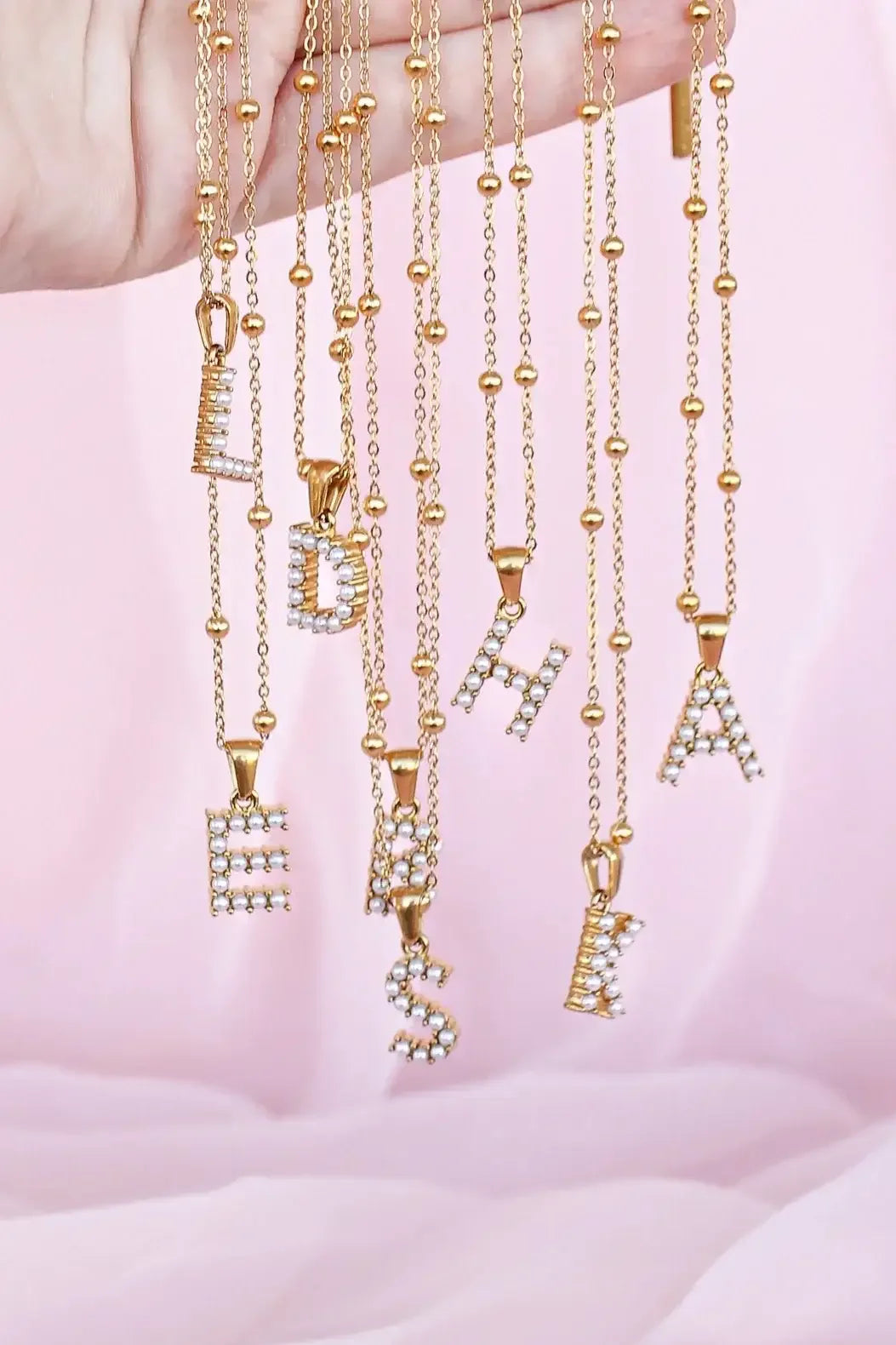 Pearl Initial Necklace