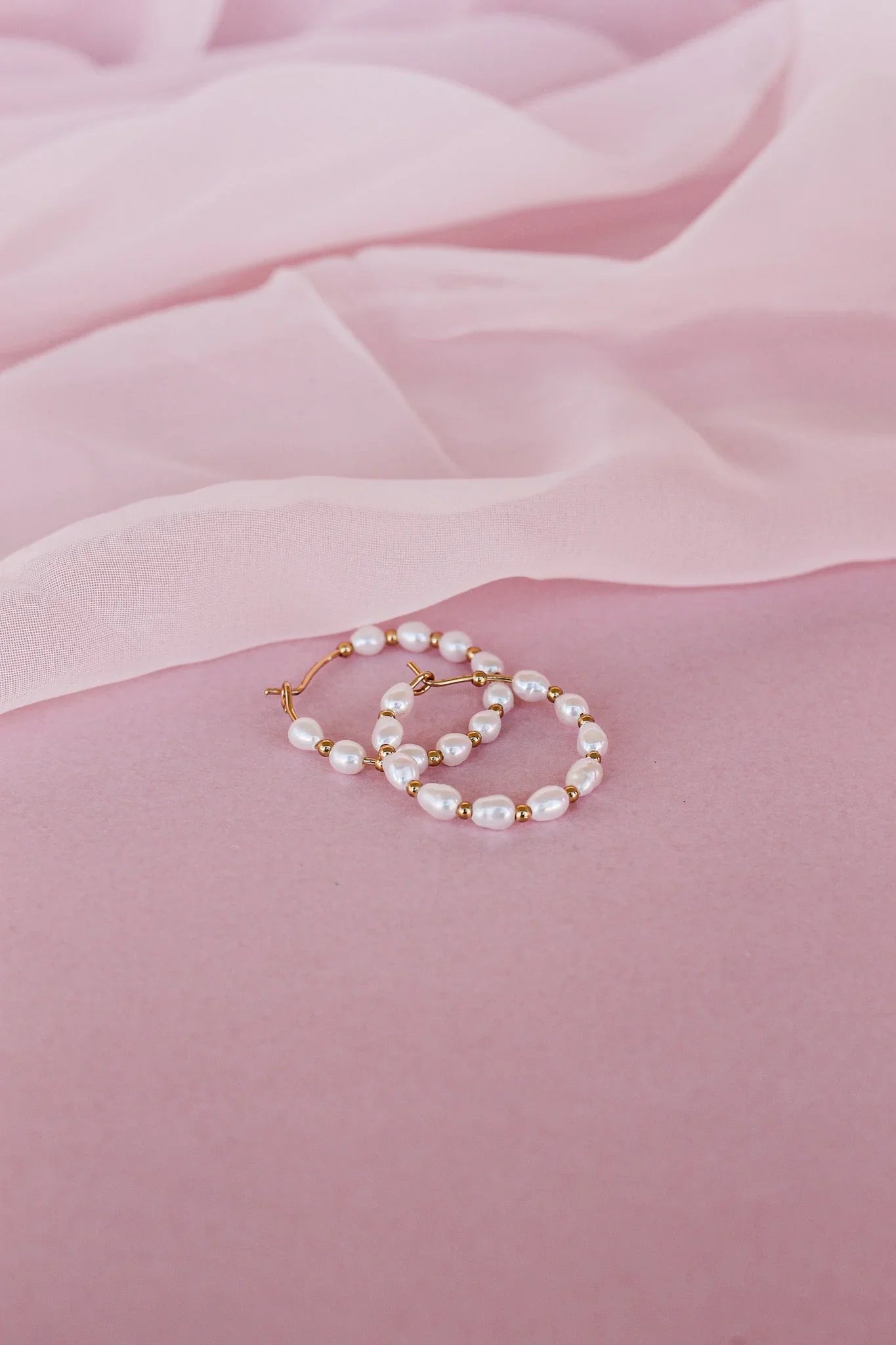 Paige Pearl Beaded Hoop Earring