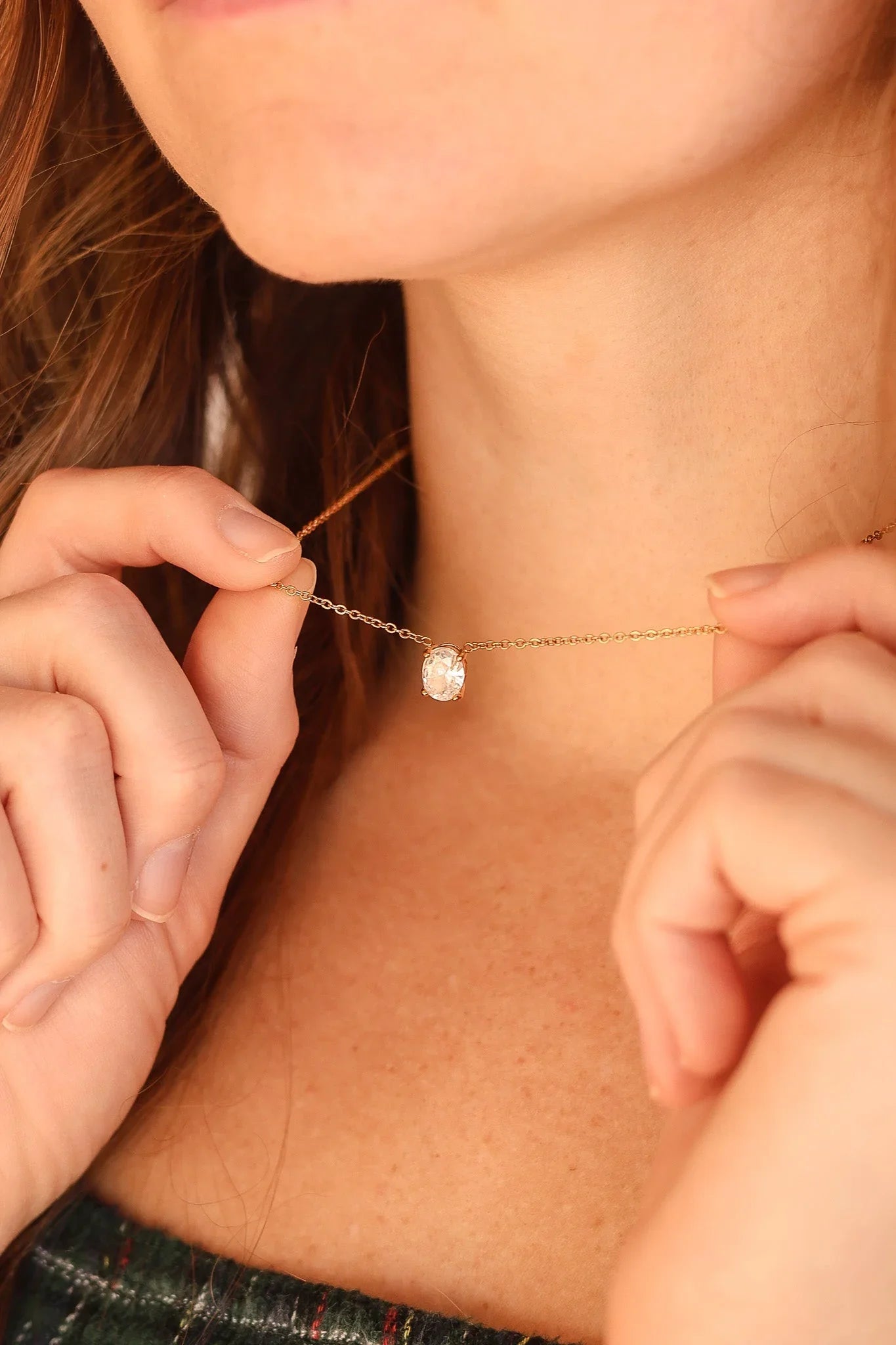 Mary Crystal Drop Necklace