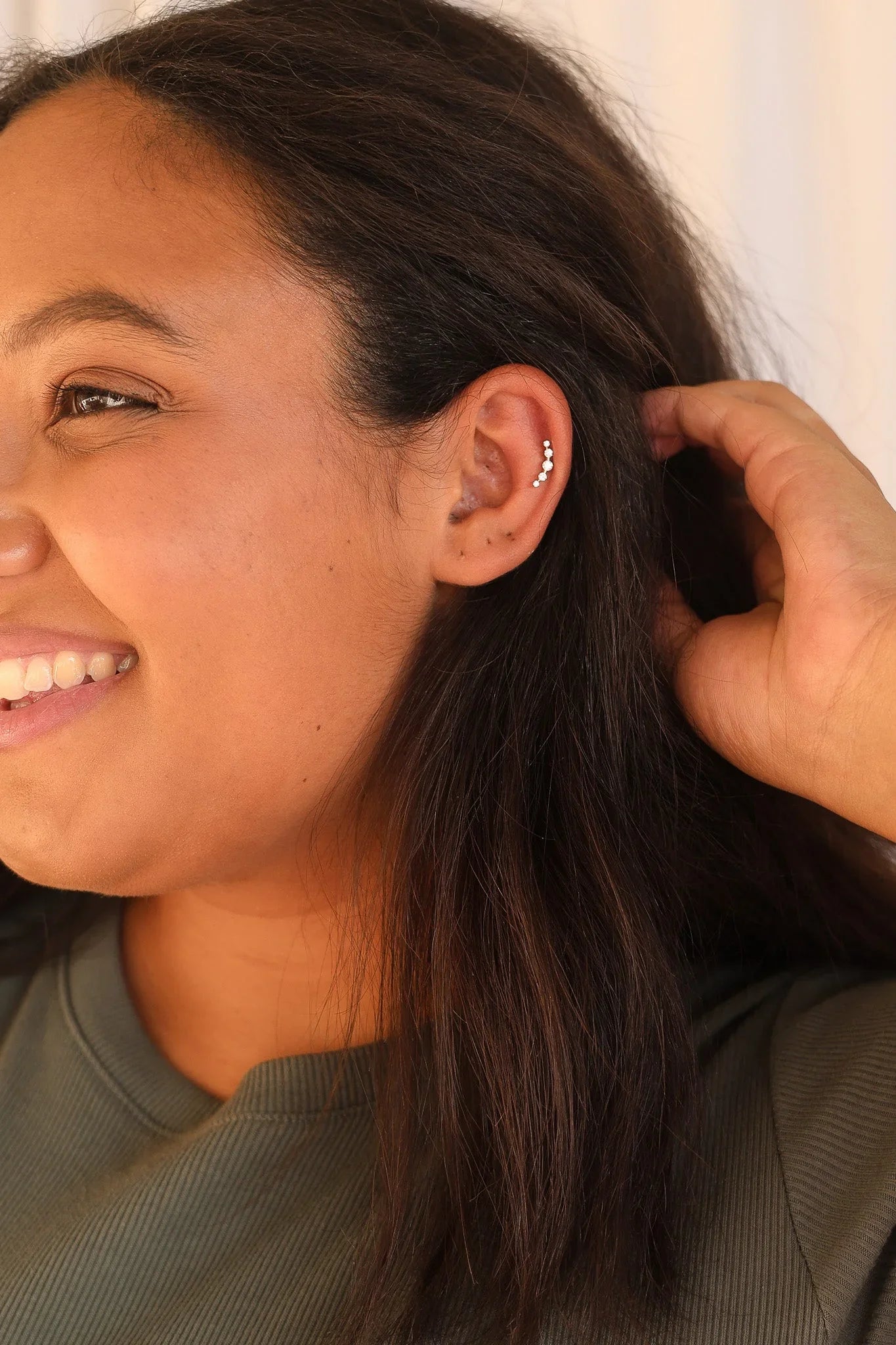 Monroe Flat Back Crystal Stud Earring