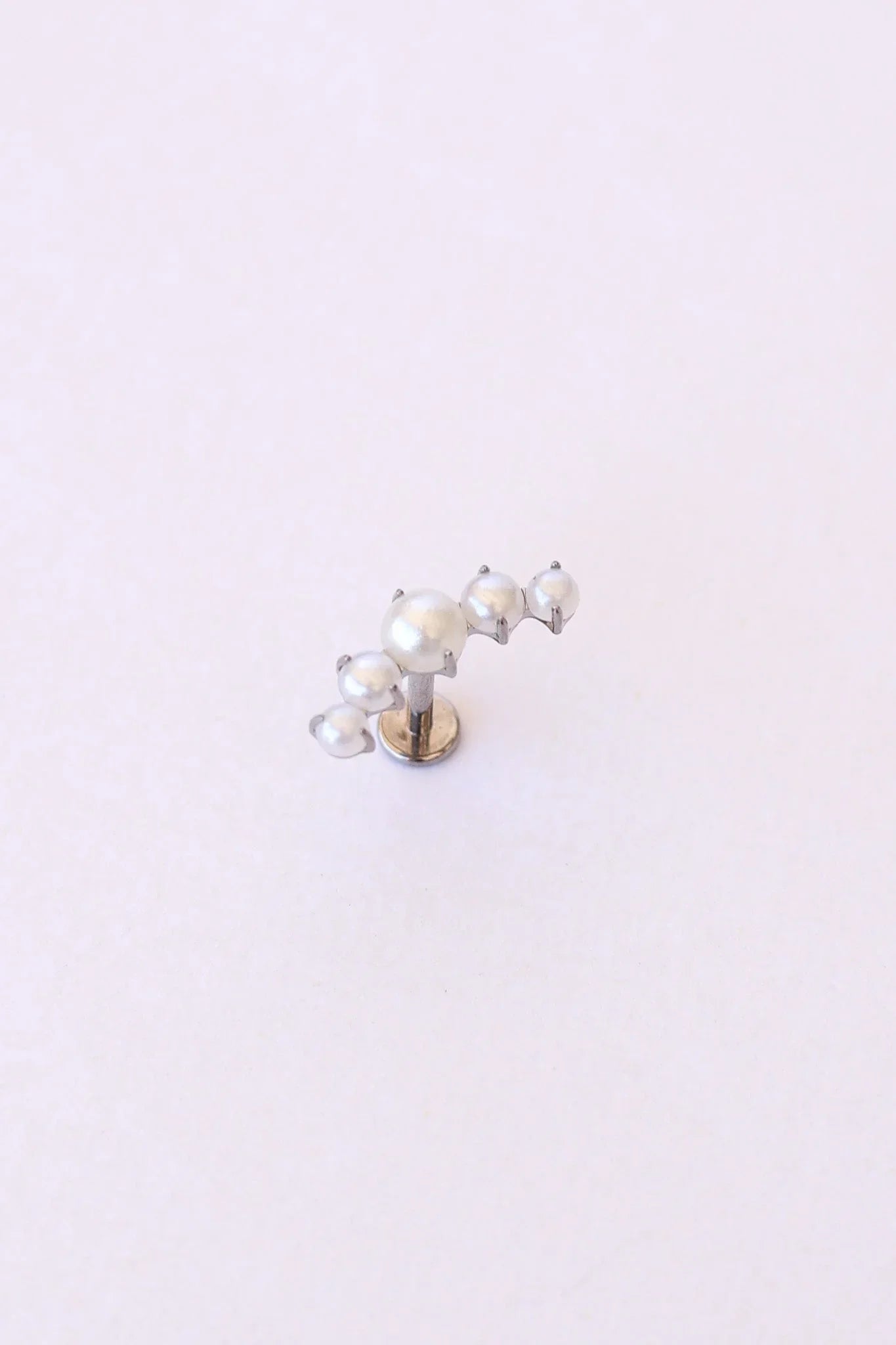 Hepburn Flat Back Pearl Stud Earring