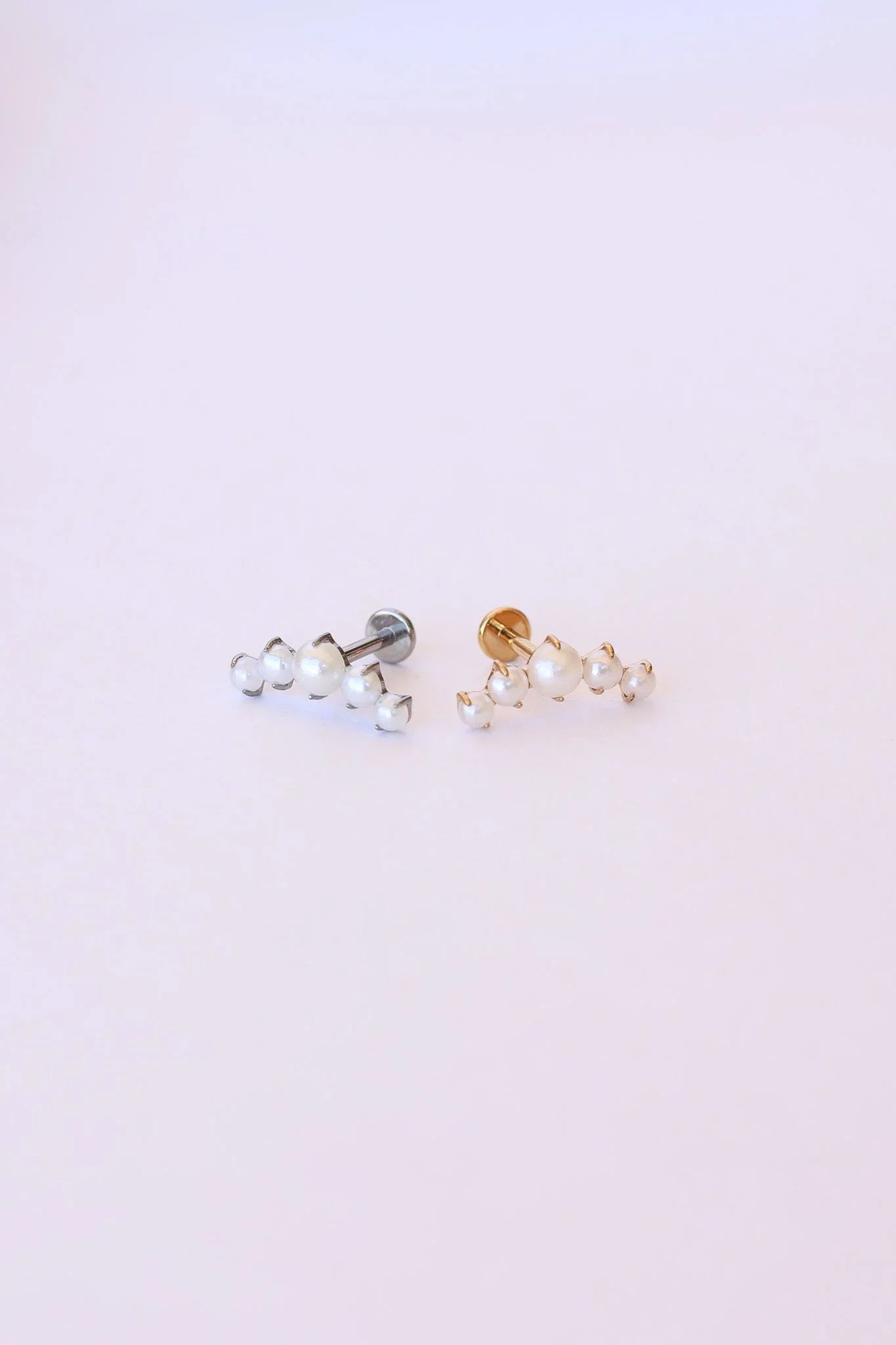 Hepburn Flat Back Pearl Stud Earring