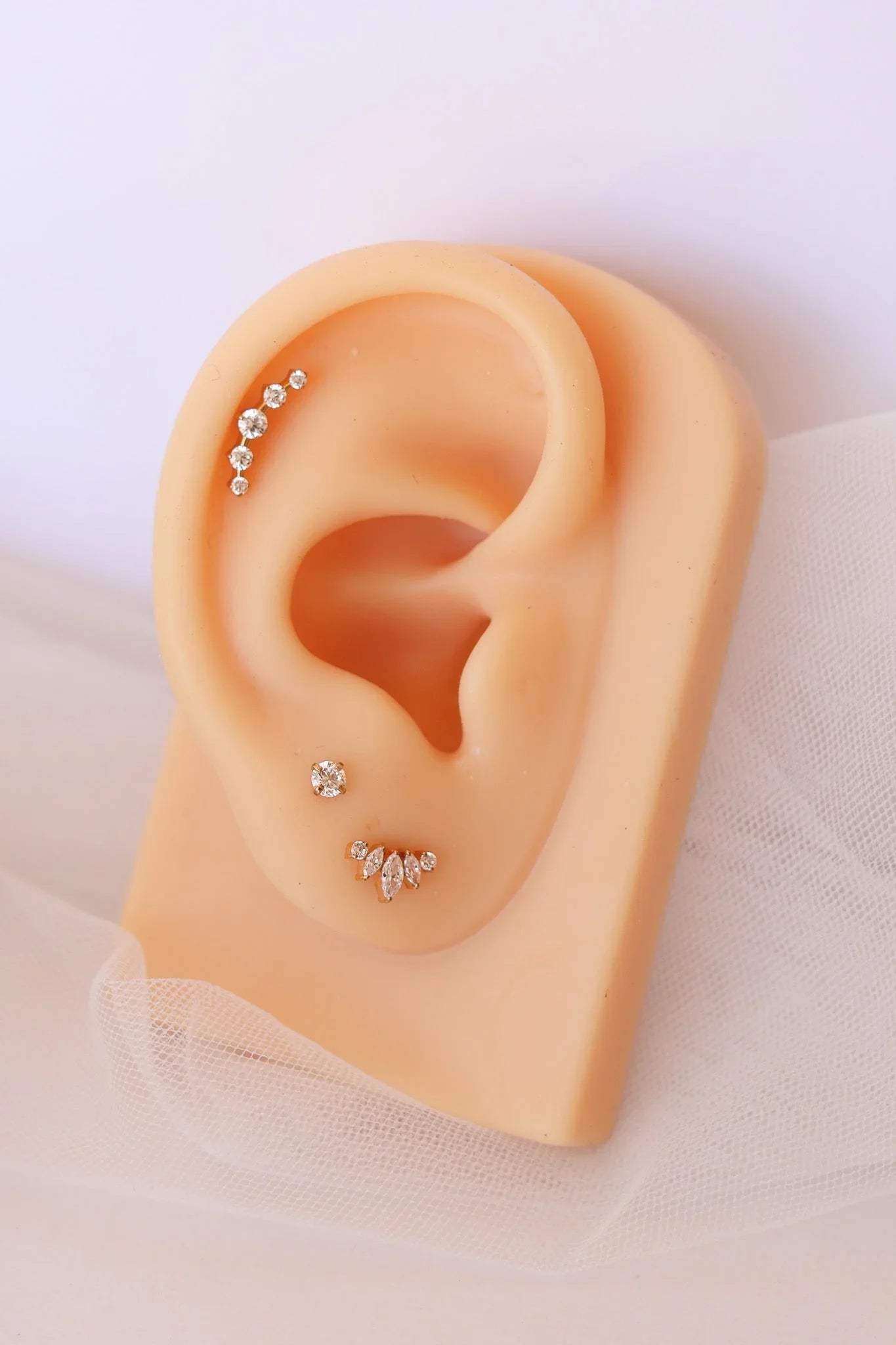 Monroe Flat Back Crystal Stud Earring