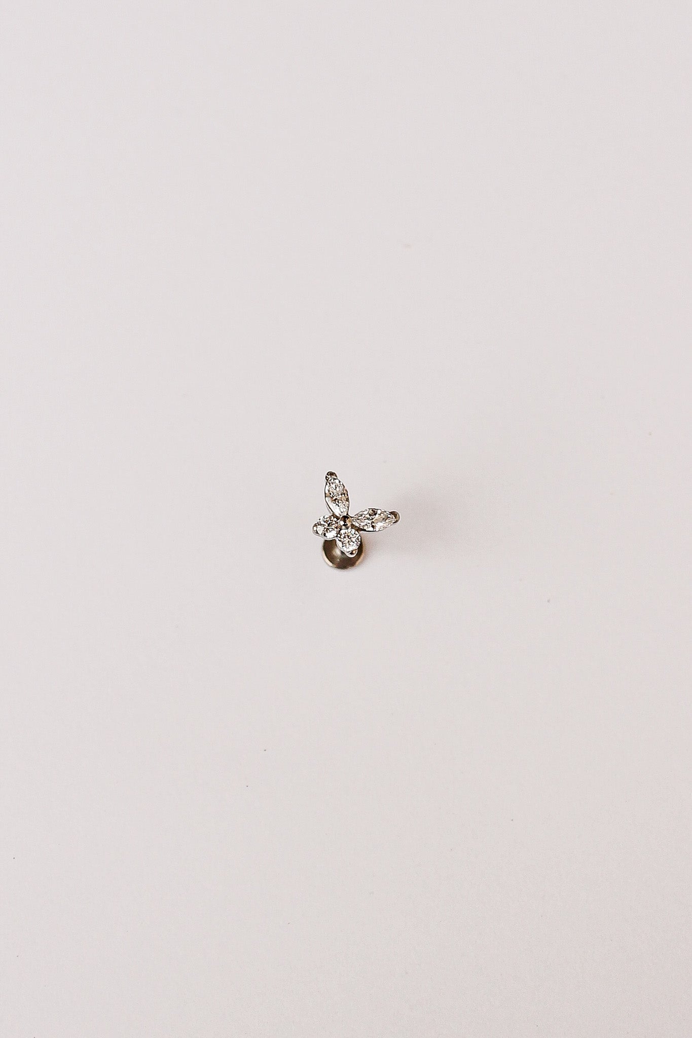 Crystal Butterfly Flat Back Stud Earring