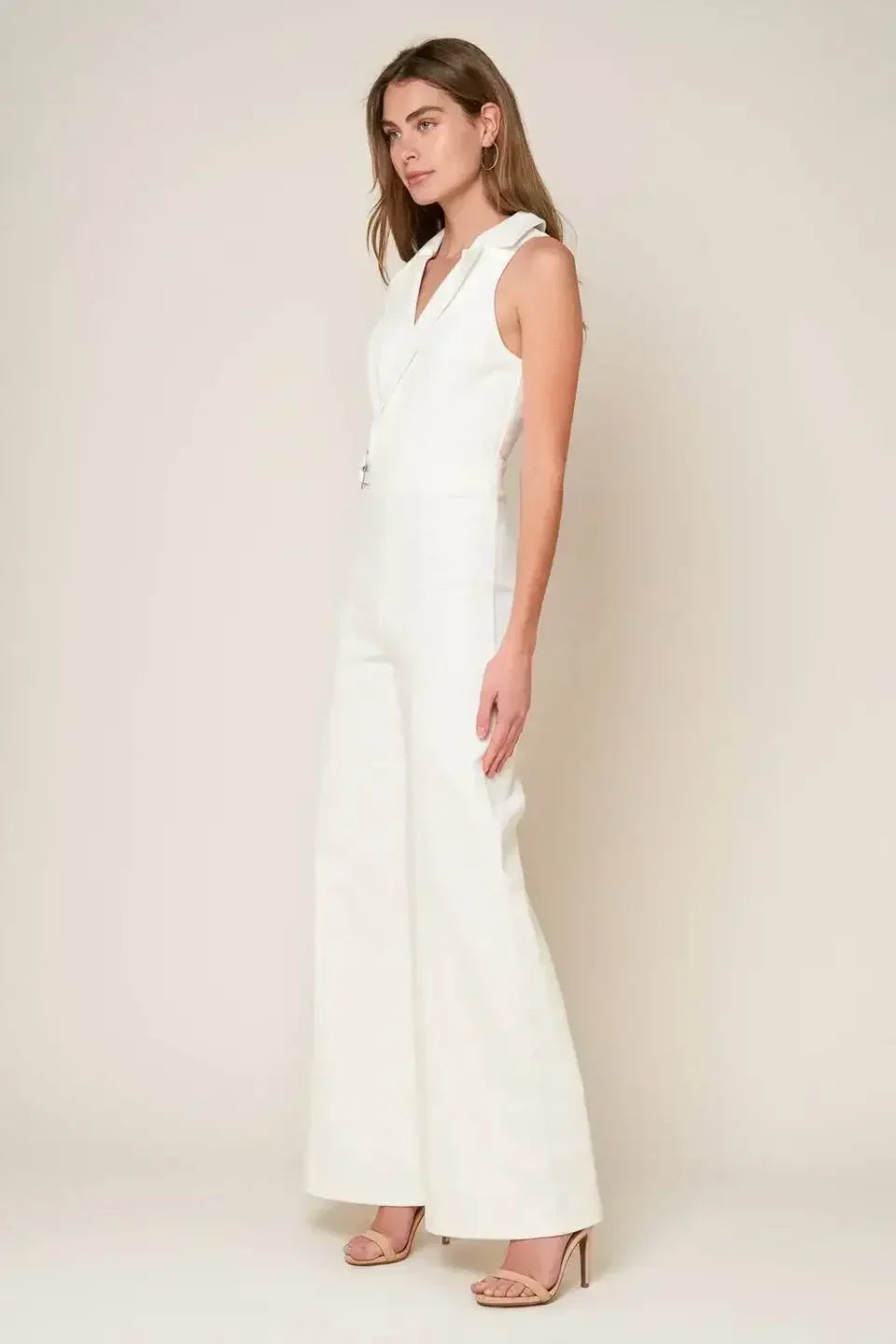 SHOPPING AROUND - WHITE - WIDE LEG JUMPSUIT