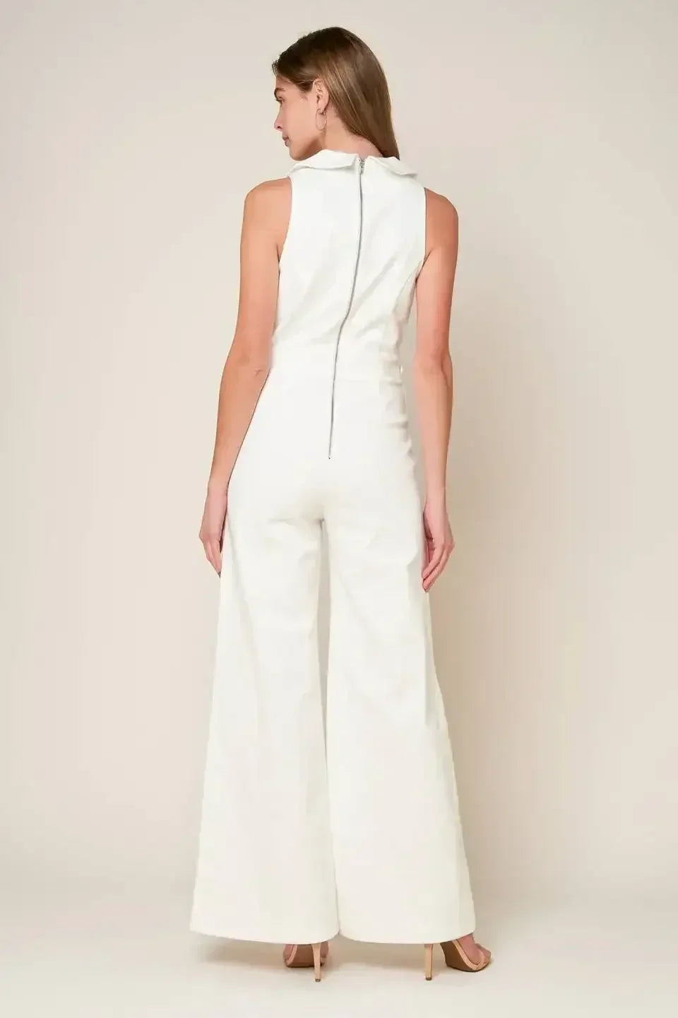 SHOPPING AROUND - WHITE - WIDE LEG JUMPSUIT