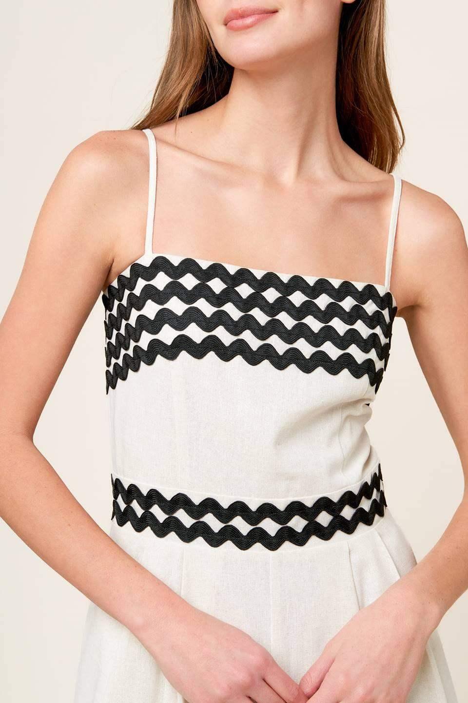 MEET AT THE PIER - CREAM - RIC RAC TRIM WIDE LEG JUMPSUIT