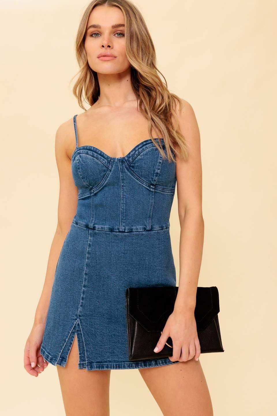 WAYLAND LOVE DENIM SKORT ROMPER