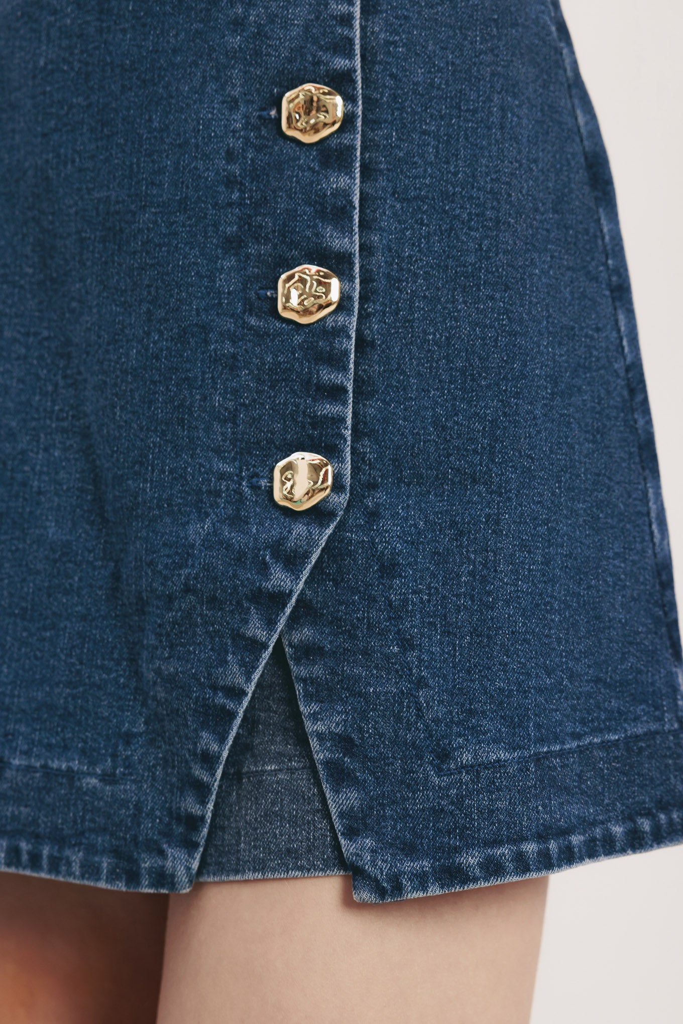 MIDNIGHT DENIM SKORT ROMPER