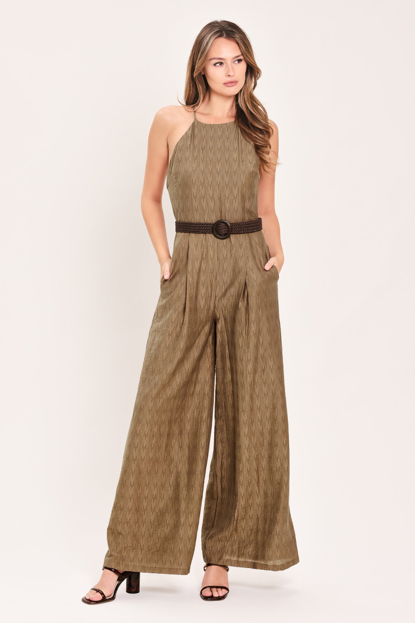 MOSSWOOD EVENING SONG - WIDE LEG HALTER JUMPSUIT