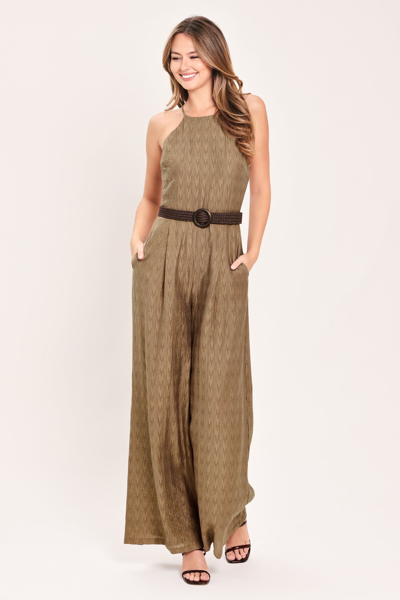 MOSSWOOD EVENING SONG - WIDE LEG HALTER JUMPSUIT