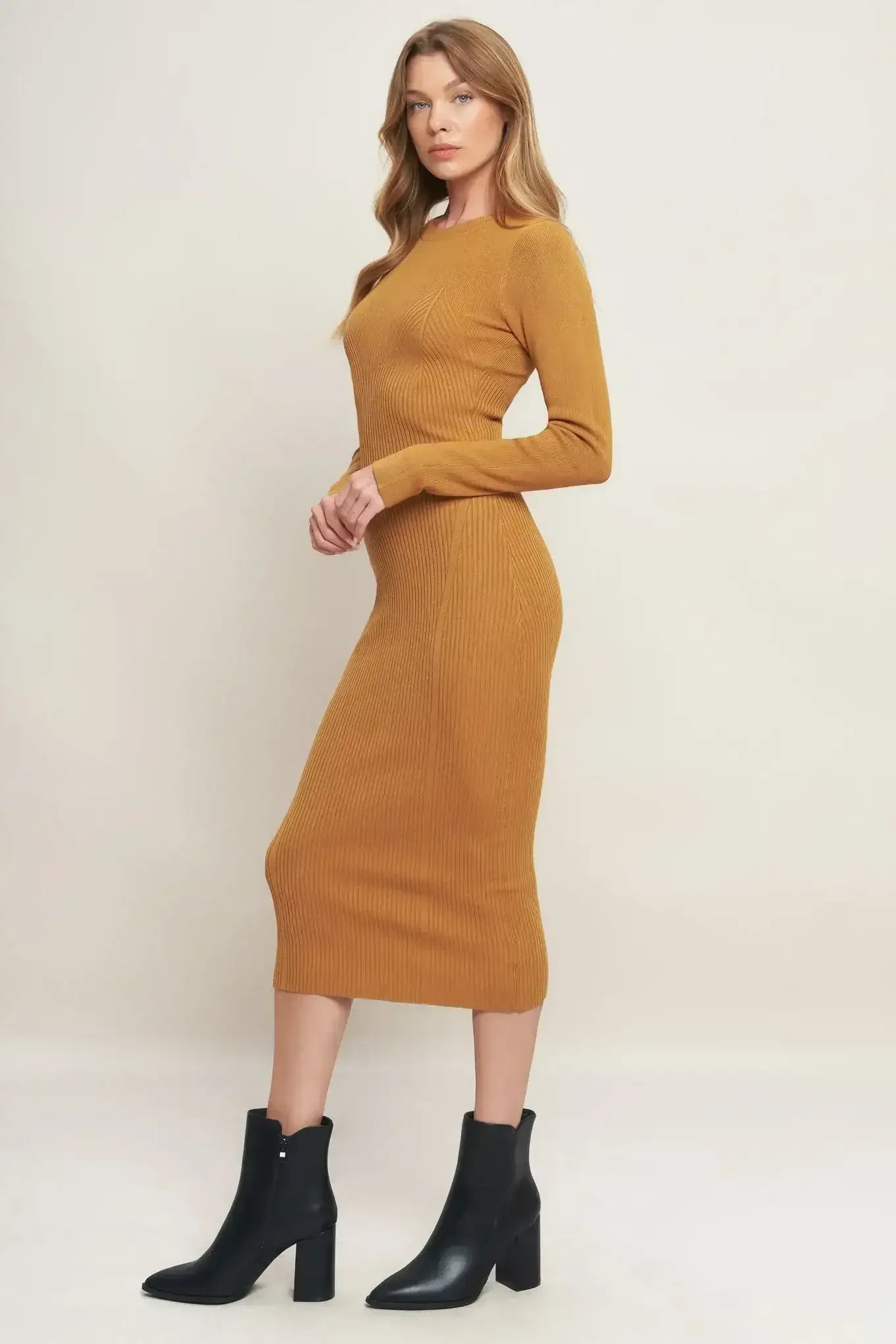 BE WITH YOU SWEATER MIDI DRESS - FINAL SALE
