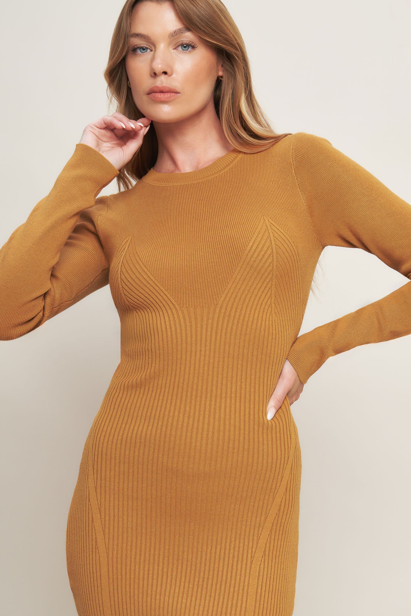 camel bodycon midi dress Camel Bodycon Midi Dress - Closet London