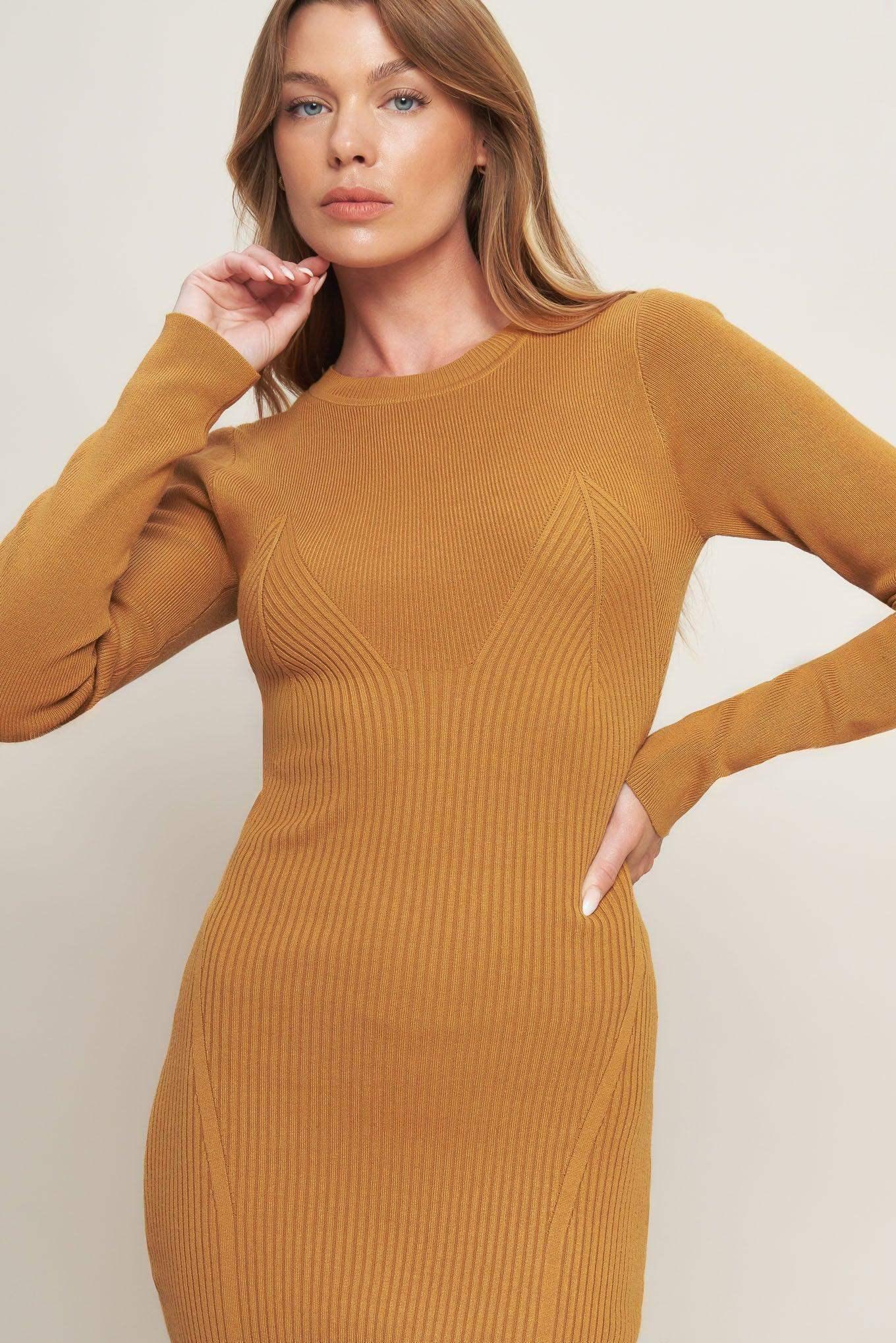 BE WITH YOU SWEATER MIDI DRESS - FINAL SALE