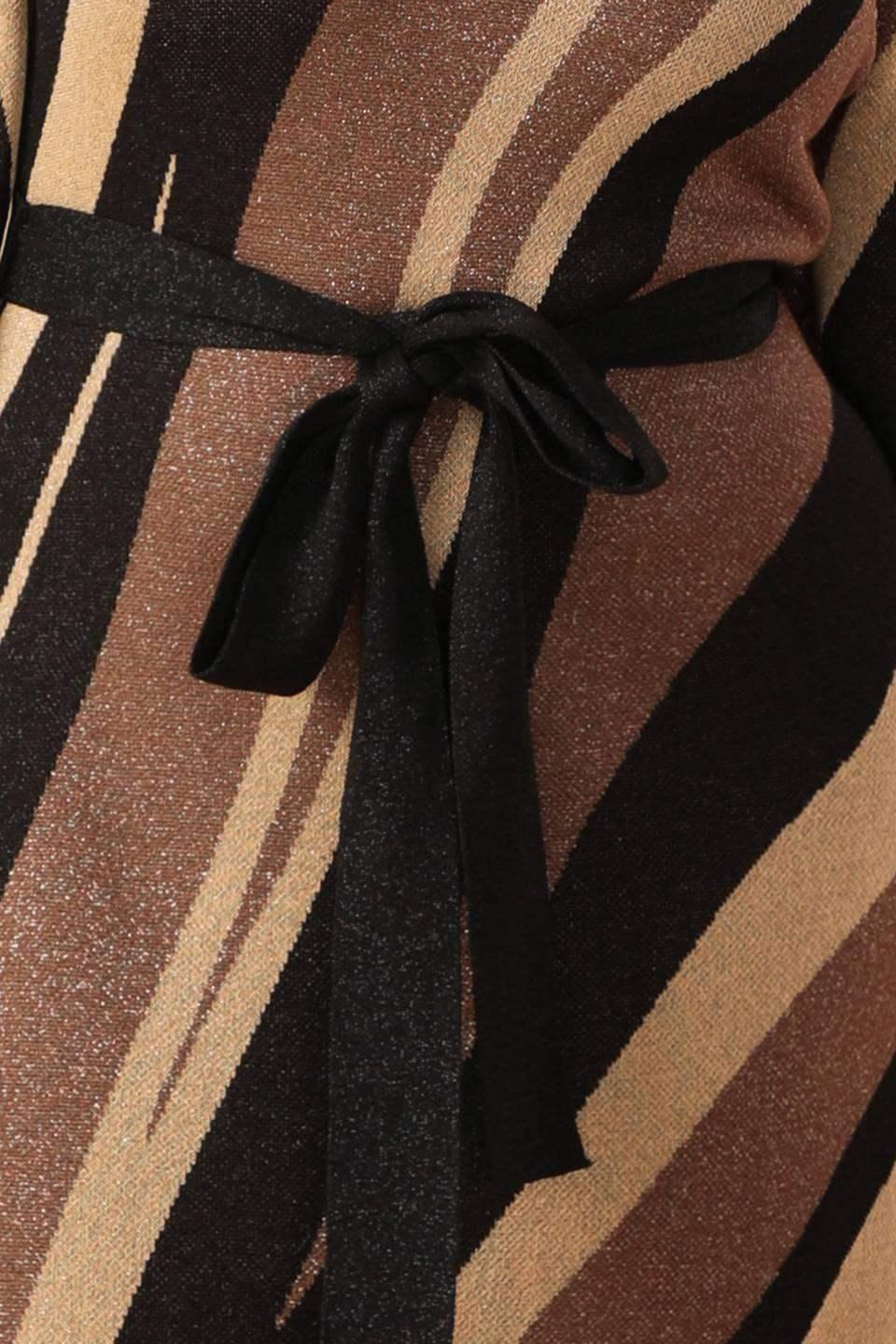 PUT ON A SMILE BROWN MIDI SWEATER DRESS