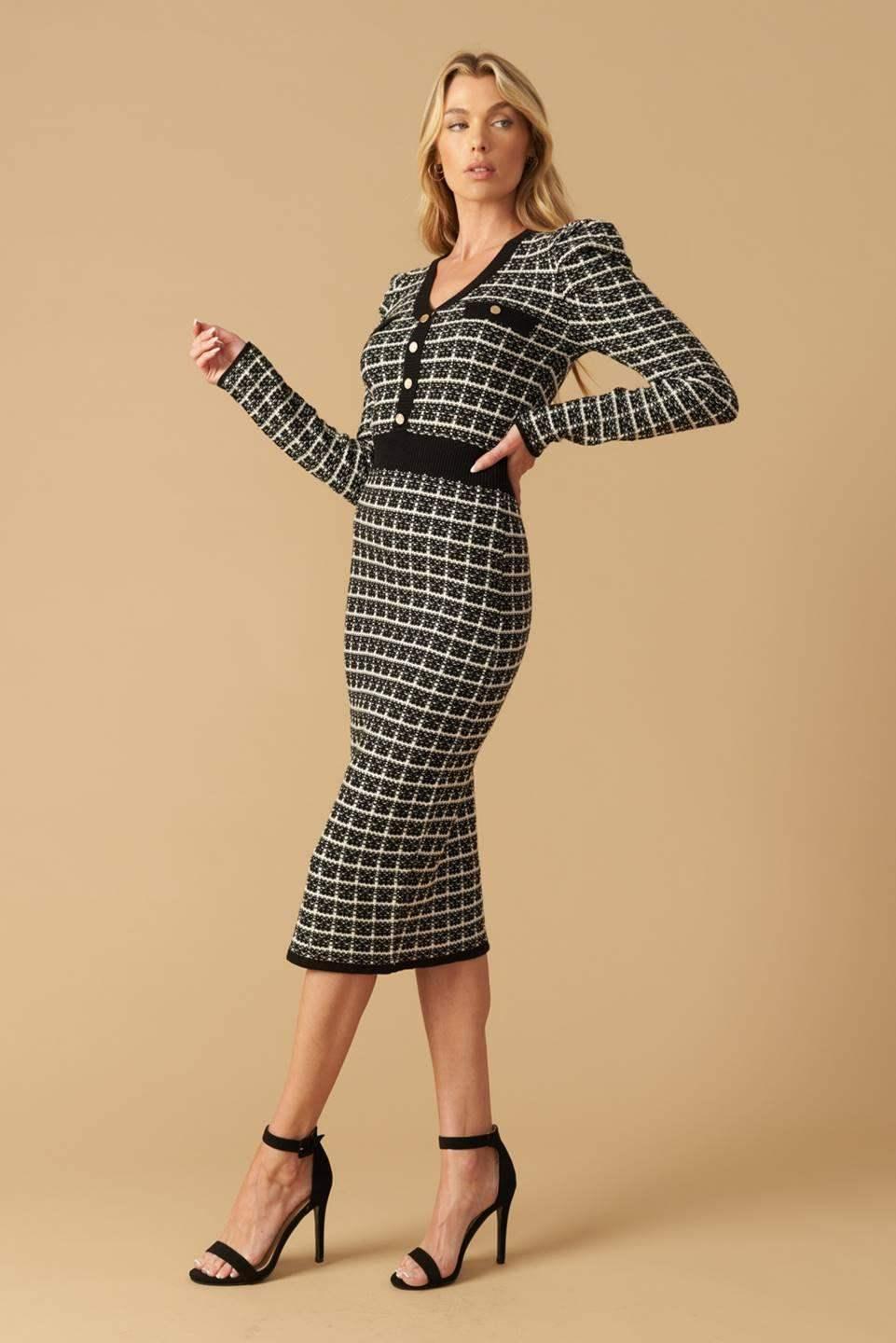 SERAPHIC MELODY SWEATER KNIT MIDI DRESS - FINAL SALE