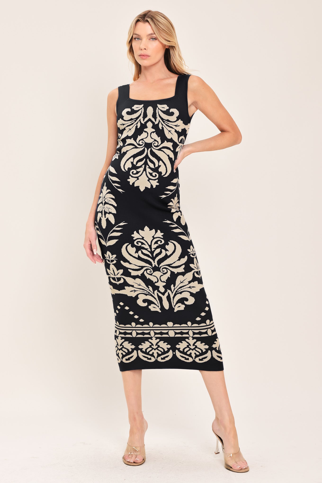 greek midi dress GREEK ARCHAIC KORI feather-embroidered Tiered Midi Dress | White