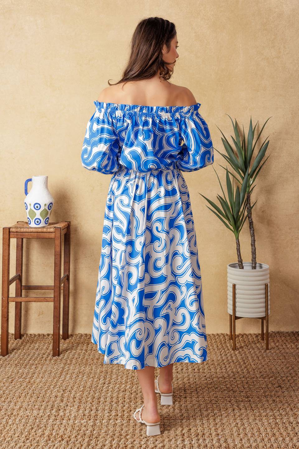 beach dress set Linen halter midi dress - Dresses and jumpsuits - Women