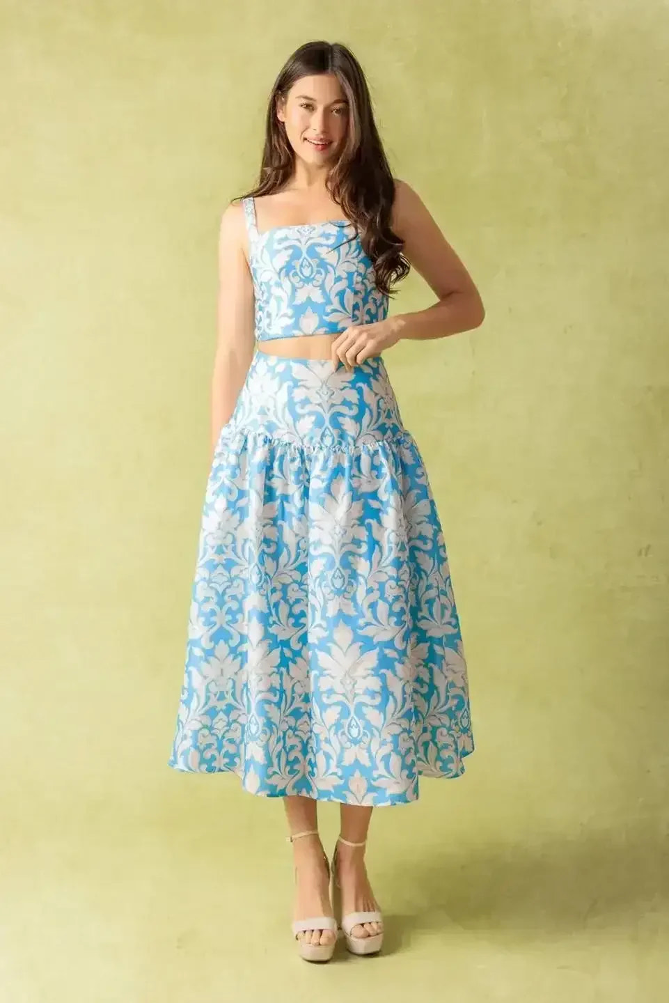 LITTLE MOMENTS WOVEN TOP AND SKIRT SET - FINAL SALE