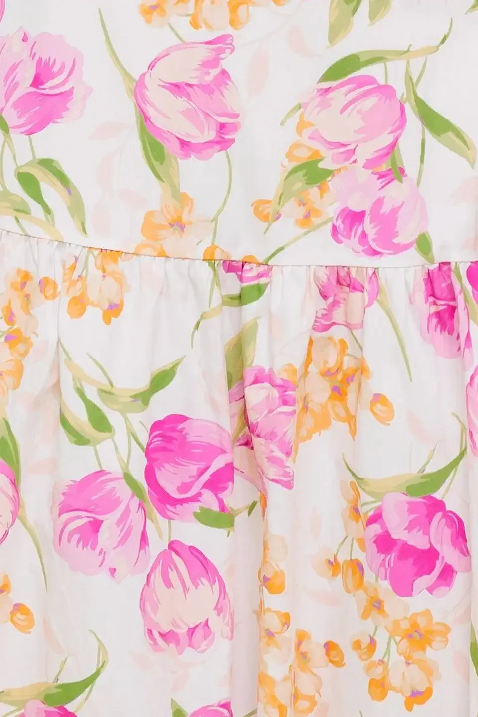 PINK TULIP GARDEN - TOP & MIDI SKIRT SET