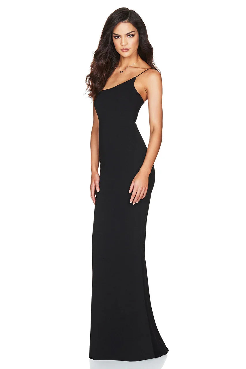 Jasmine One Shoulder Gown BLACK NOOKIE Lady Black Tie