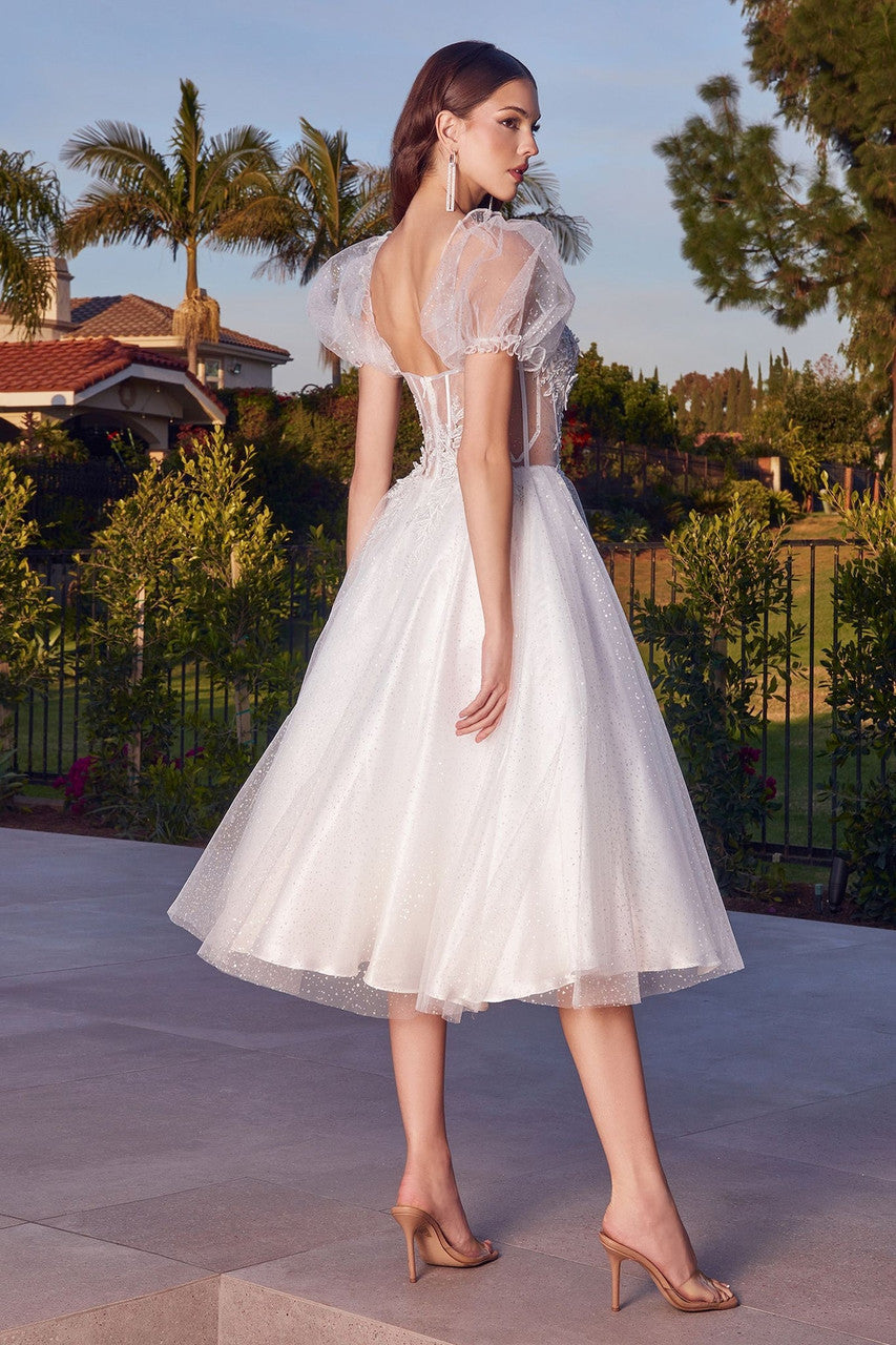 Lady Black Tie - Jane Midi Dress - Off-white Glitter Tulle Dress - Size Medium Lady Black Tie - Jane Midi Dress - Off-white Glitter Tulle Dress - Size Medium