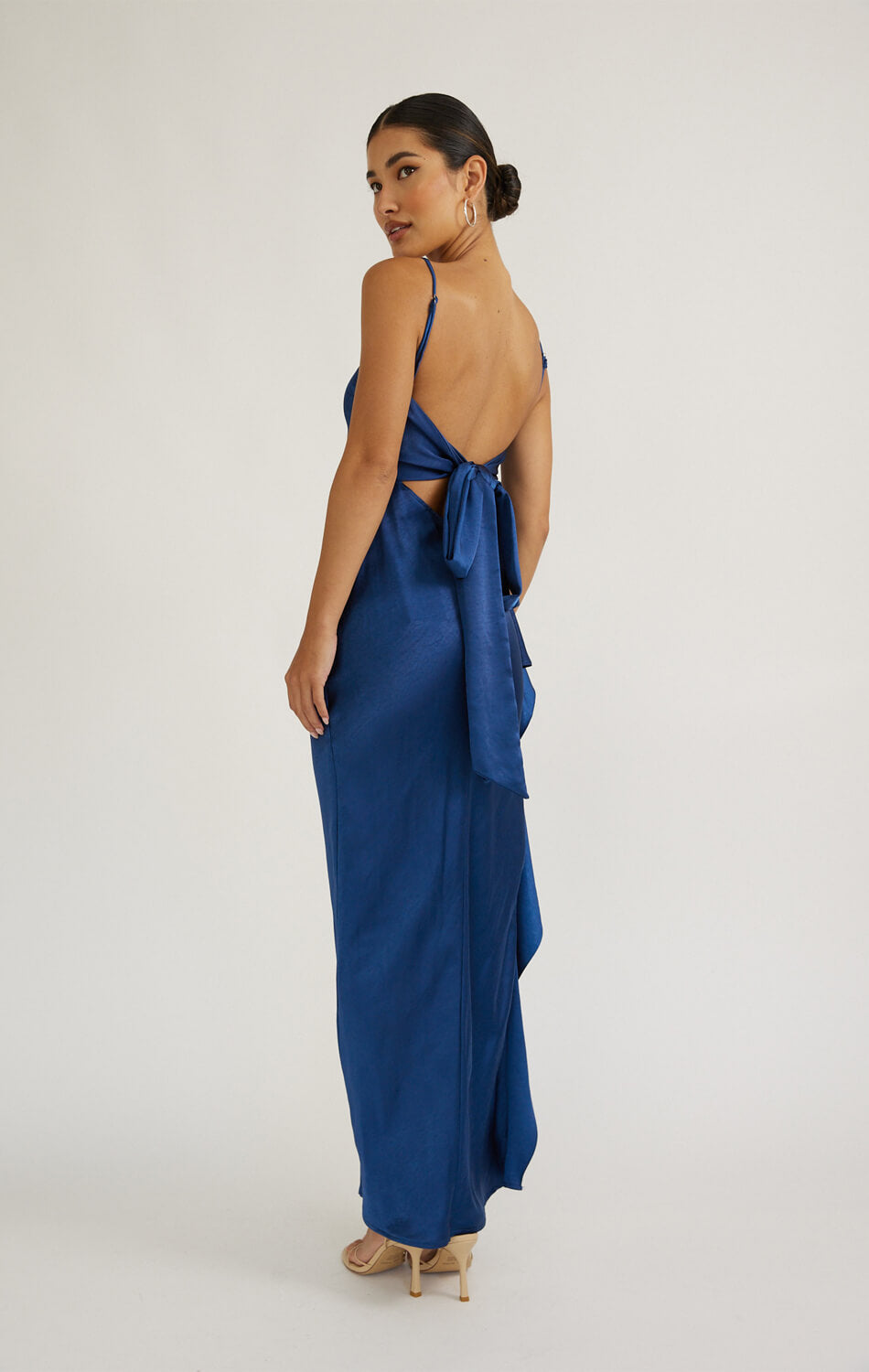 tamera satin halter neck dress Tamera Satin Halter Neck Dress in Green