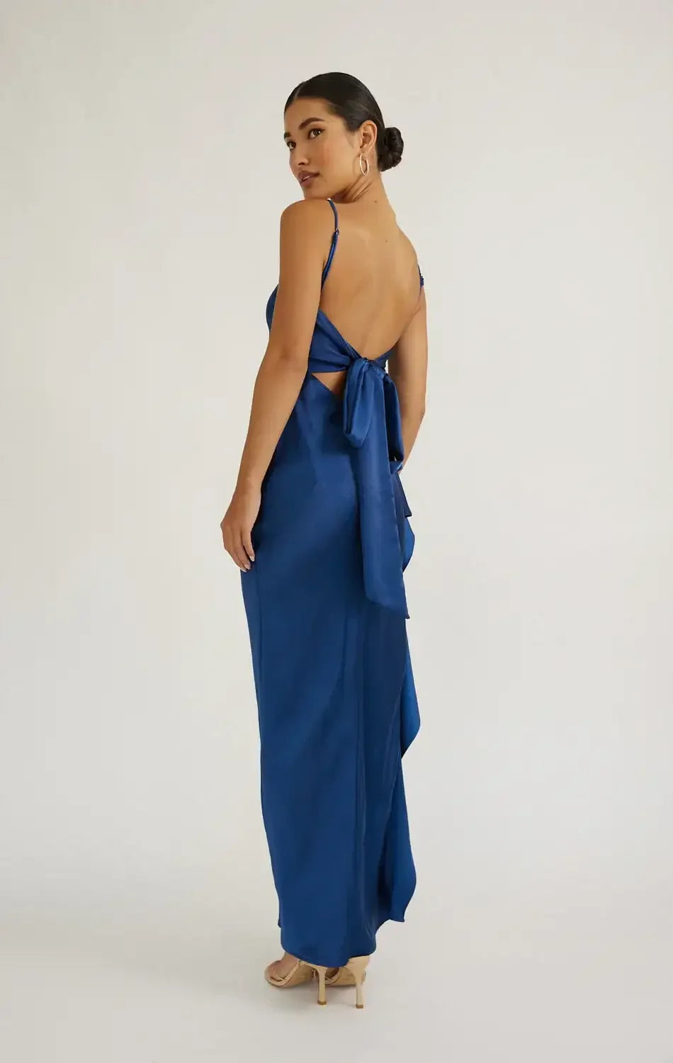 Tamera Satin Maxi Dress - Navy