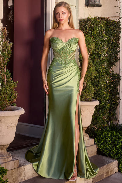 PETRA GOWN - STRUCTURED BODICE WITH PLEATED DETAIL