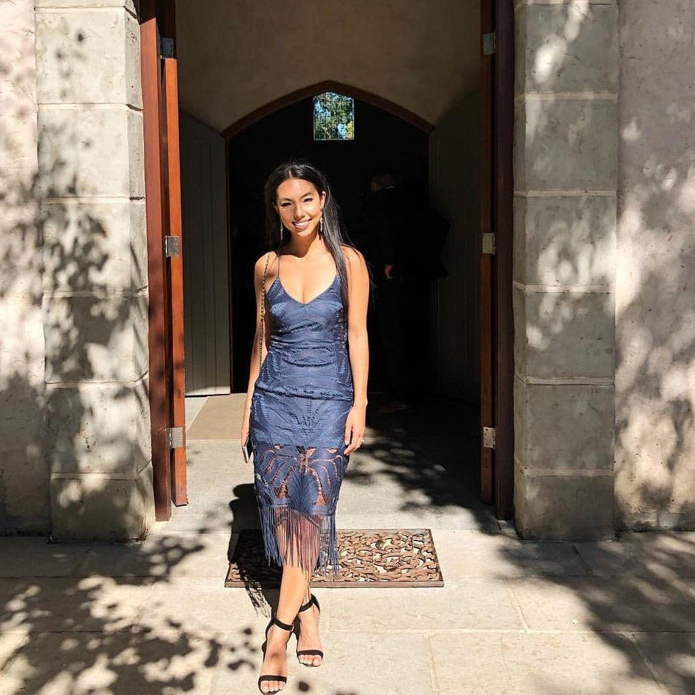 Elegant Khaleesi Steel Blue Dress