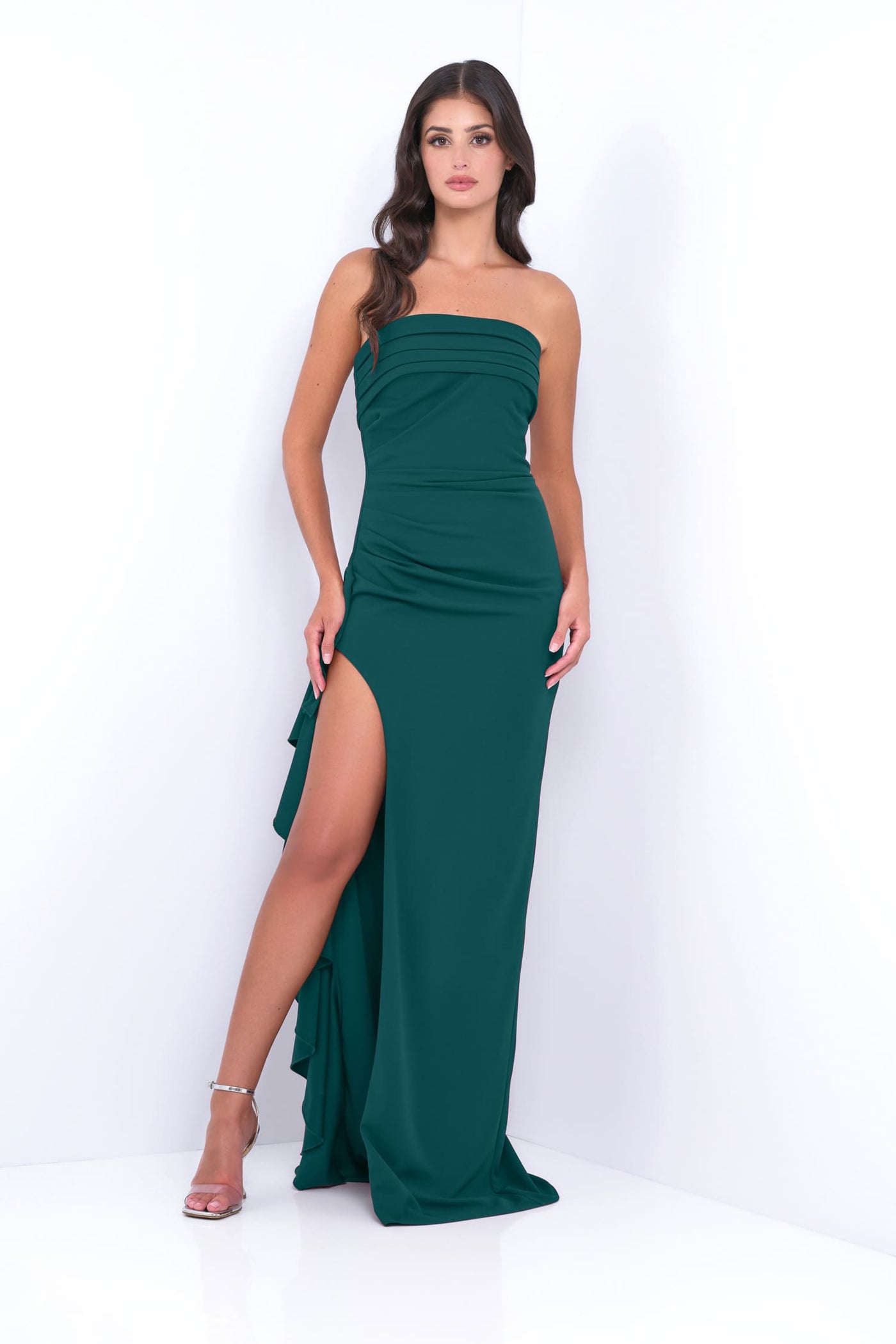 Velvi - Marie Strapless Maxi Dress - Emerald