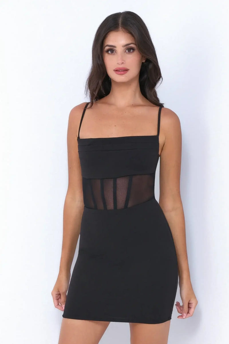 Size XL, Naomi Mini Dress - Black - FINAL SALE