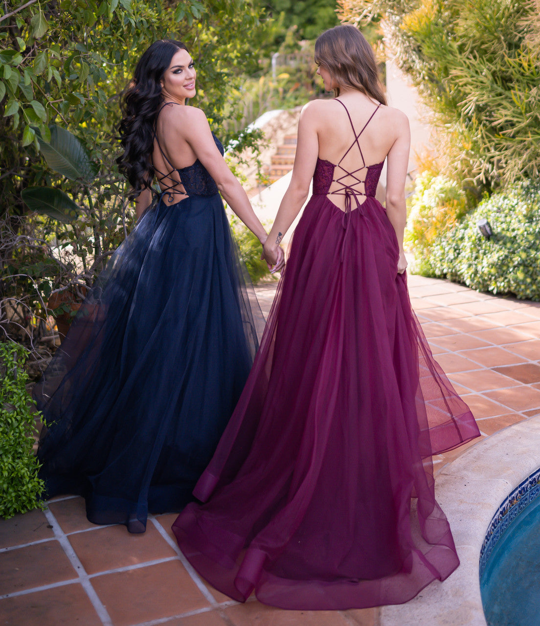 Dani Gown in Navy Tulle A-Line Lace Prom Dress | Lady Black Tie XL Dani Gown in Navy Tulle A-Line Lace Prom Dress | Lady Black Tie XL