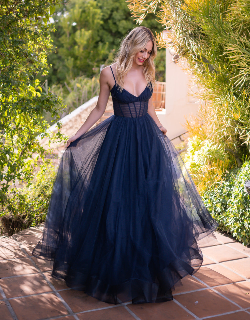Navy Yasmin Gown - Elegant Formal Evening Wear | Lady Black Tie Medium Navy Yasmin Gown - Elegant Formal Evening Wear | Lady Black Tie Medium