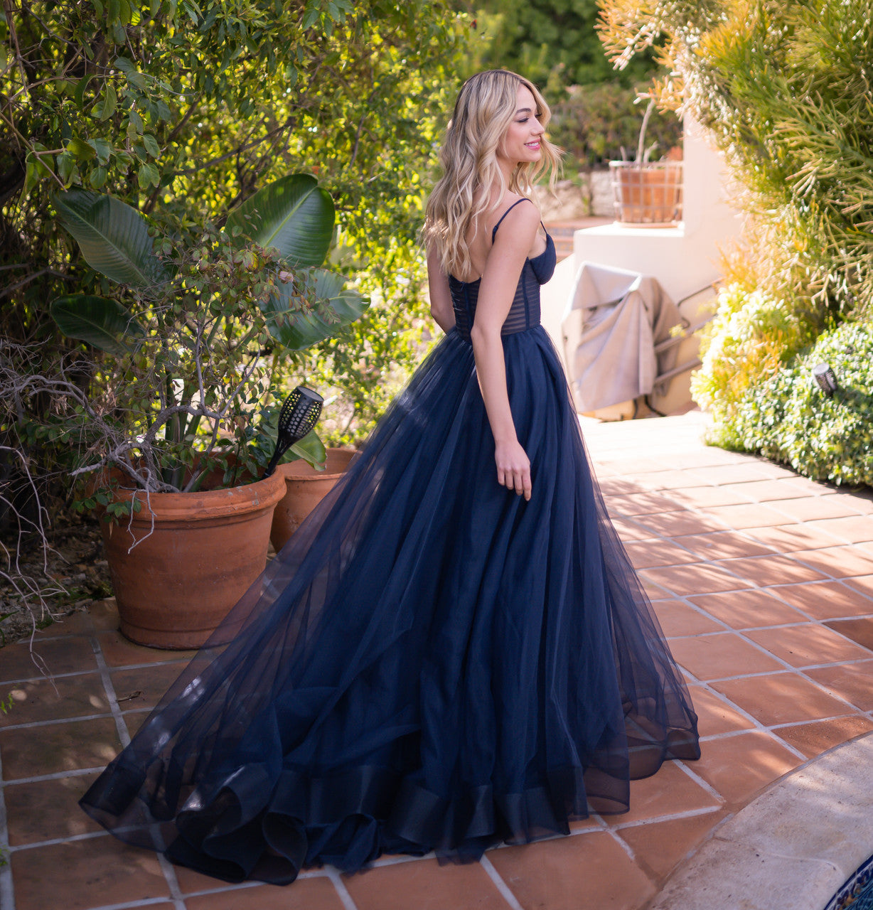 Navy Yasmin Gown - Elegant Formal Evening Wear | Lady Black Tie Medium Navy Yasmin Gown - Elegant Formal Evening Wear | Lady Black Tie Medium