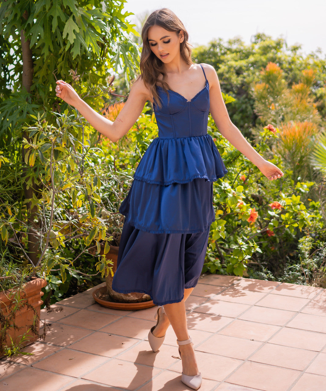 Maeve Corset Midi Dress in Navy Elegant & Chic | Lady Black Tie Maeve Corset Midi Dress in Navy Elegant & Chic | Lady Black Tie