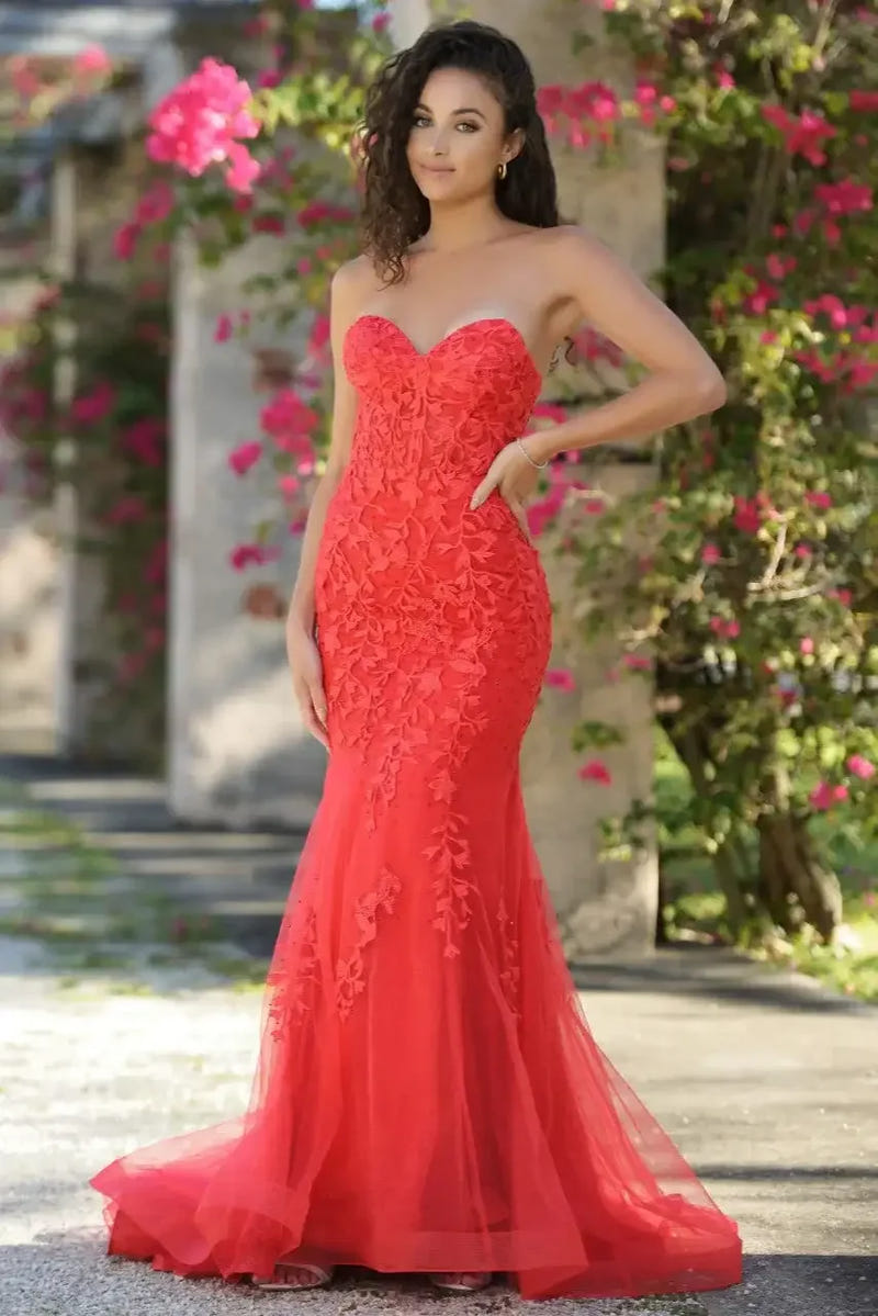 Reva Corset Gown - Red