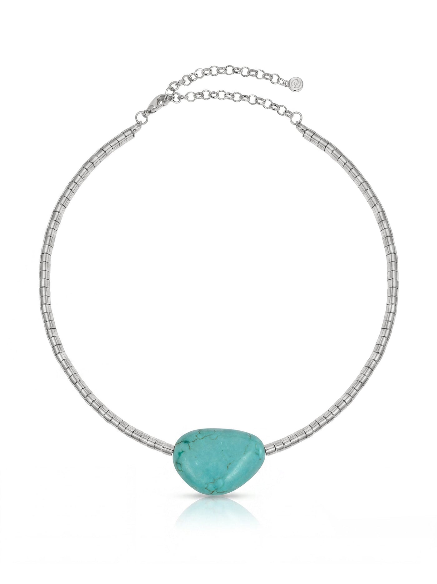 Beaded Turquoise Nugget Necklace
