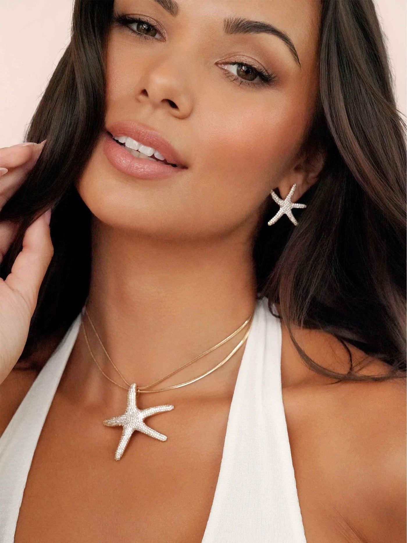 Pavè Starfish Earrings