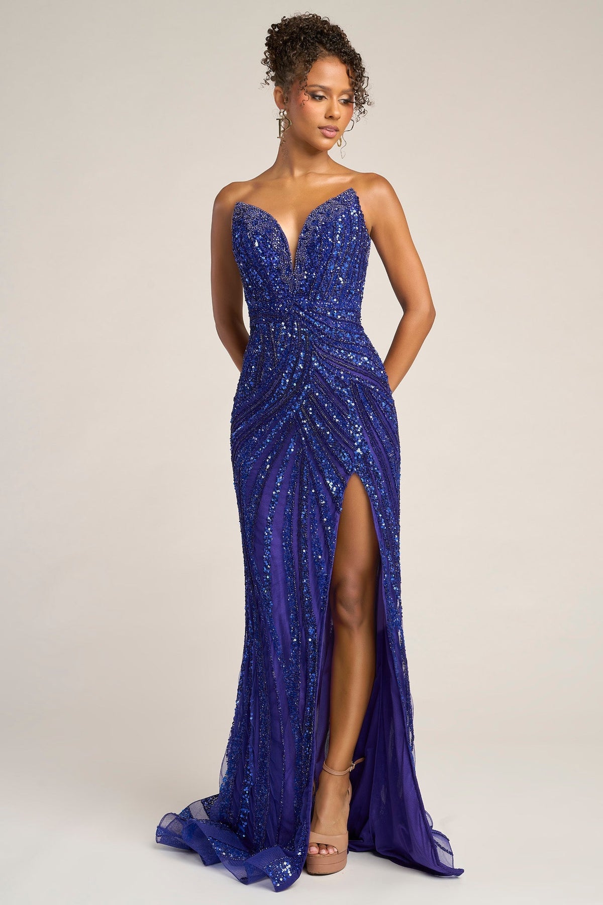 Portia & Scarlett PS26418C in Cobalt, front view | Lady Black Tie