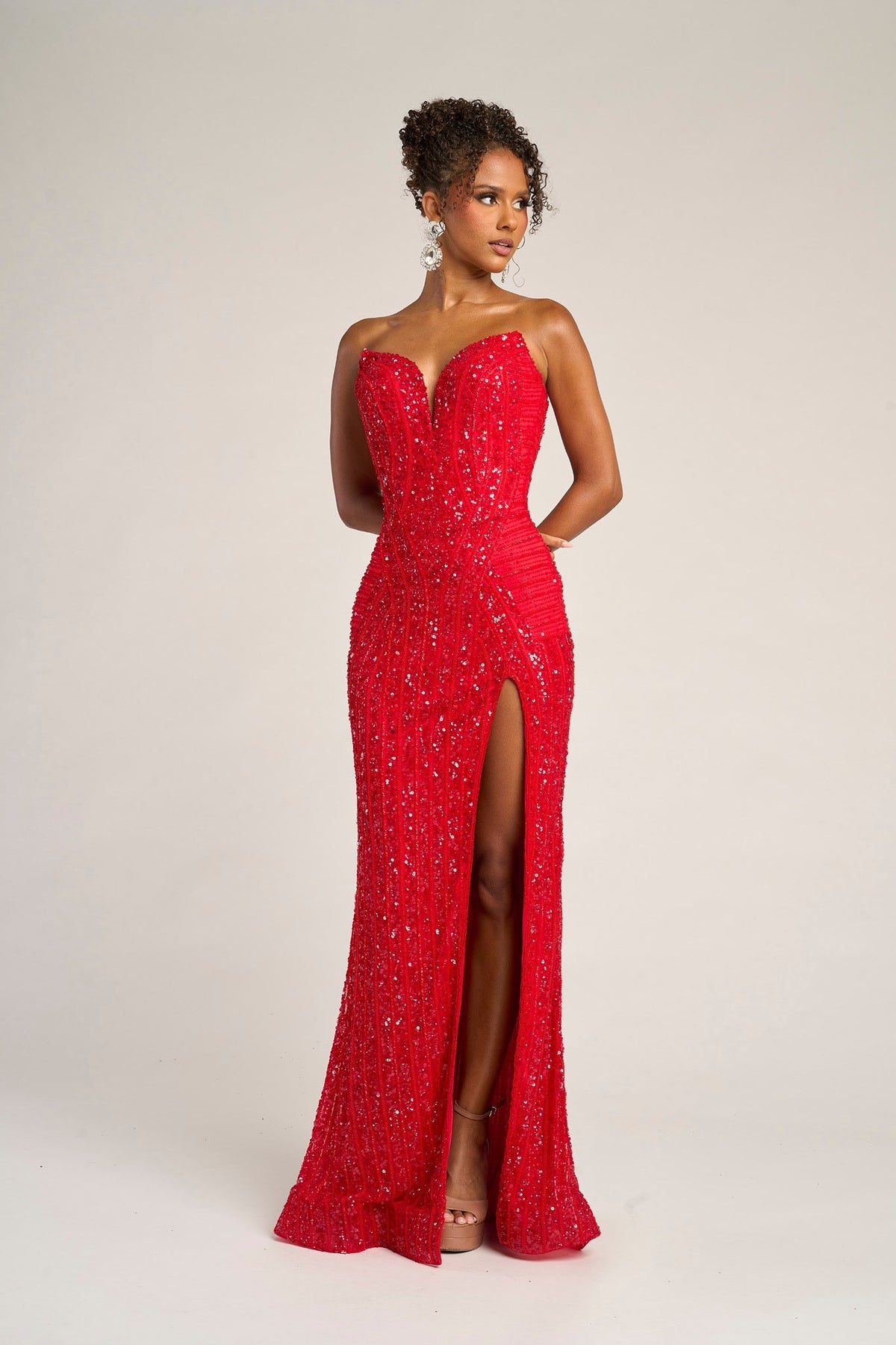 Portia & Scarlett PS26424C in Red, front view | Lady Black Tie