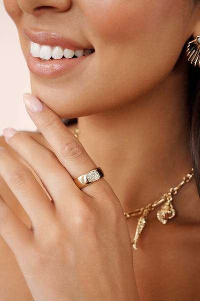 Emerald Cut Treasure Ring
