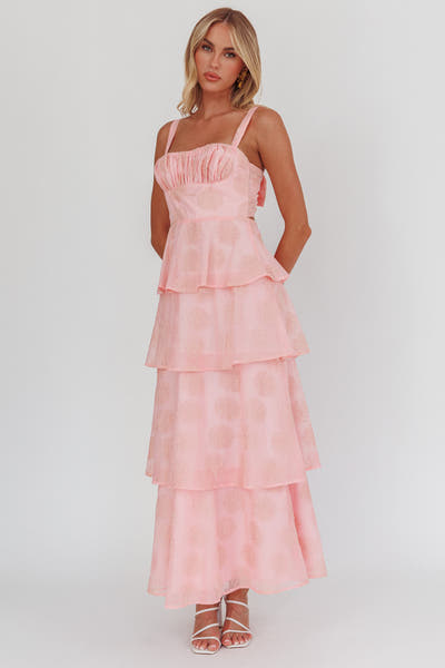 Suzi Maxi Dress - Floral Chiffon Tiered Maxi Dress