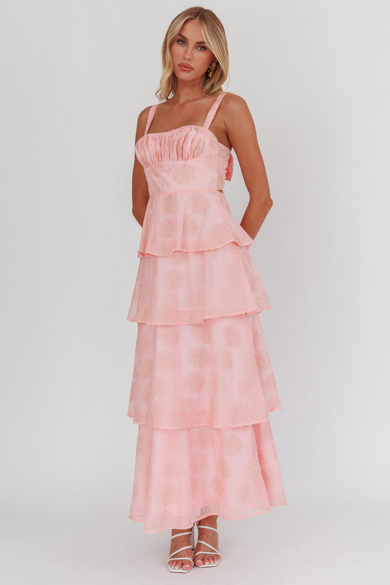 Suzi Maxi Dress - Floral Chiffon Tiered Maxi Dress