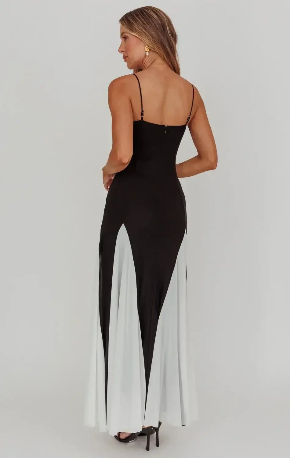 ROAN MAXI DRESS - BLACK & WHITE