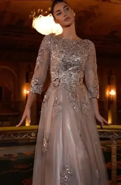 FRANCESCA GOWN - BALL GOWN WITH SLEEVES