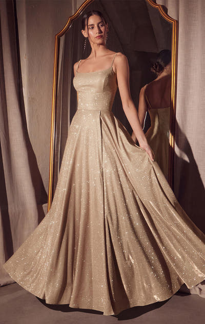 Eileen Gown - Elegant Shimmer Drape Formal Dress