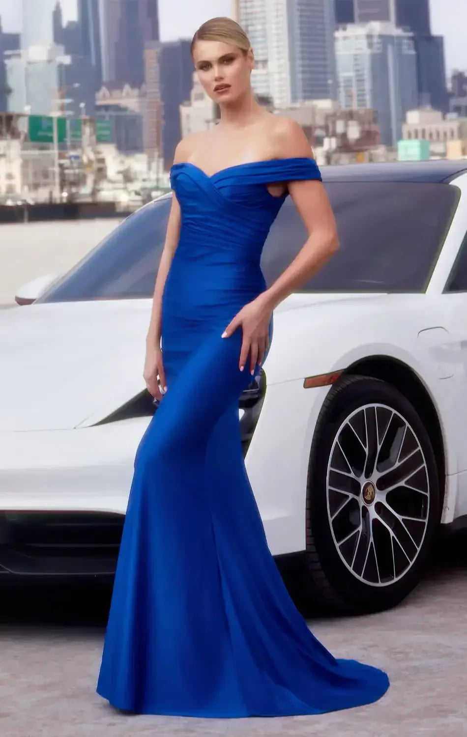 Tinsley Gown - Off-the-Shoulder Long Dress